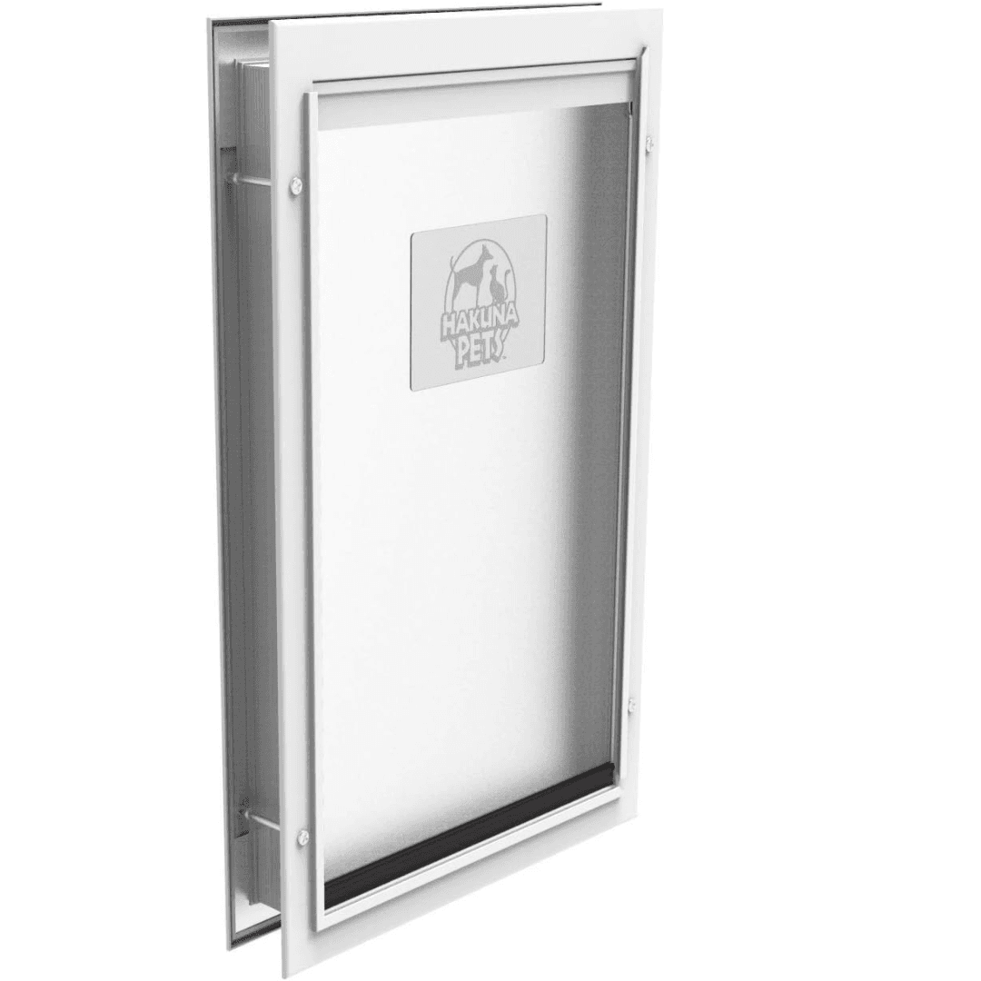 Hakuna Pets Deluxe Aluminium Pet Door - Flexible Flap with Magnetic Closure
